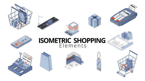 VideoHive Isometric Shopping Elements 50108060