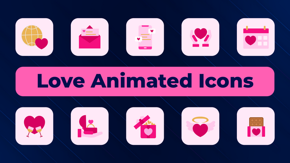 VideoHive Love Animated Icons 50333071