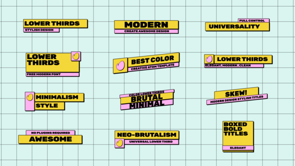 VideoHive Neo Brutalism Titles 50408454