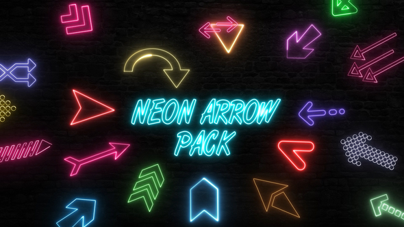 VideoHive Neon Arrow Pack 49374965