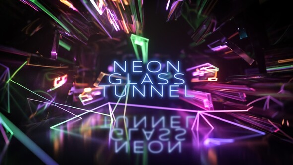 VideoHive Neon Glass Tunnel 50382559