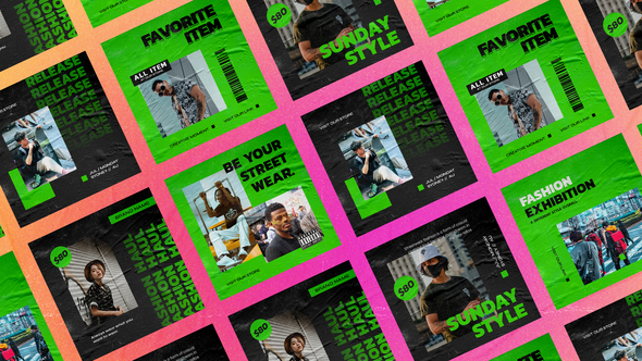 VideoHive Notreat Grunge Hip Hop Media Posts 50425178