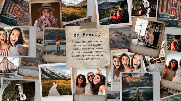 VideoHive Polaroid Scrapbook Video Collage Template 50349628