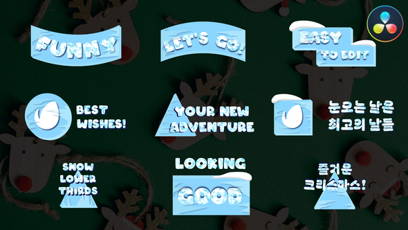 VideoHive Snow Lower Thirds | DaVinci Resolve 49982237