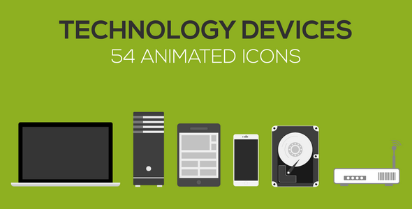VideoHive Technology Devices Animated icons 13269302