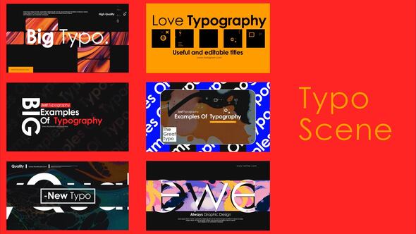 VideoHive Typographic Scenes V3 50144084