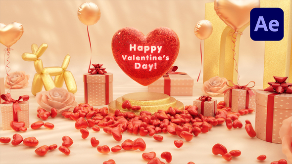VideoHive Valentine Day 3D Logo Intro 50410169