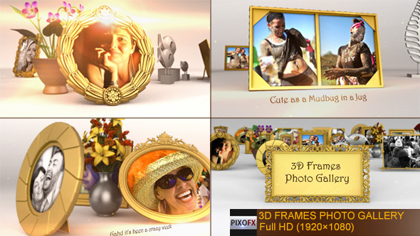 VideoHive 3D Frames Photo Gallery 7085311