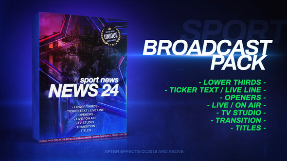 VideoHive Broadcast Pack Sport News 27956622