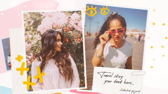 VideoHive Color Travel Photo Frames Slideshow 25169741