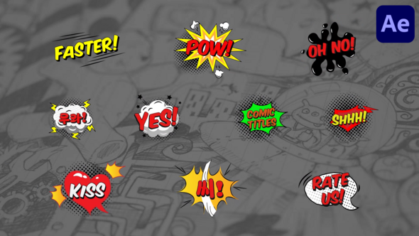 VideoHive Comic Titles for After Effects 50604672