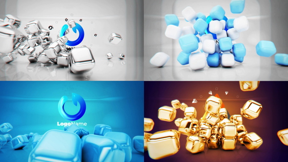 VideoHive Falling Cubes Intro Bundle 50642915