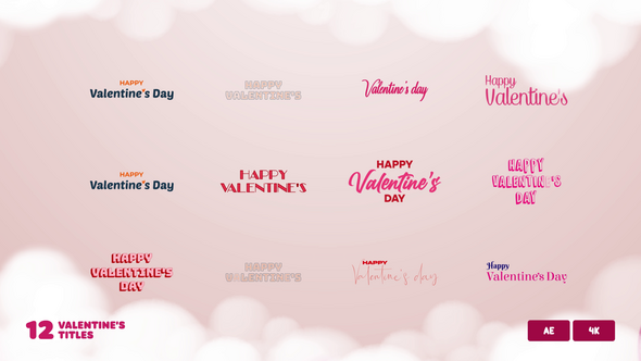 VideoHive Happy Valentine's Day Typography 50500307