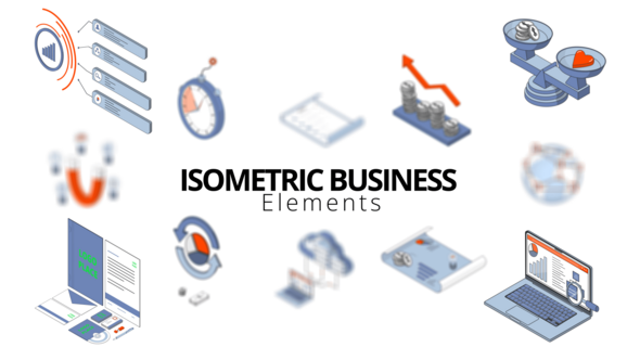 VideoHive Isometric Business Elements 50634834