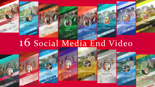 VideoHive 16 Social Media End Video 43682546