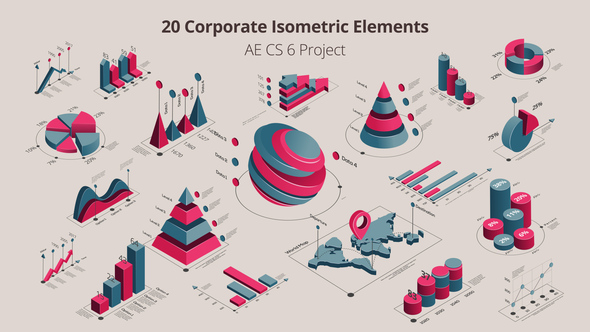 VideoHive 20 Isometric Corporated Elements 23683032