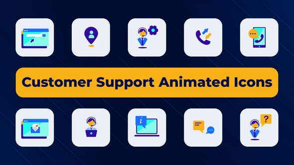 VideoHive Customer Support Animated Icons 50997499