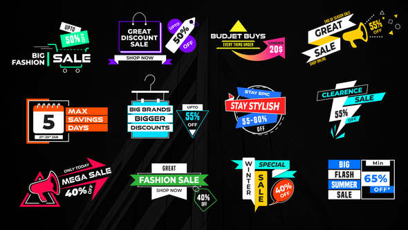 VideoHive Discounts Badges 50890432