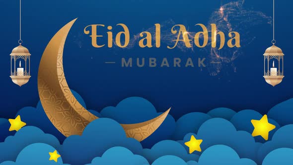 VideoHive Eid Al Adha Mubarak Animated Greeting 44715959