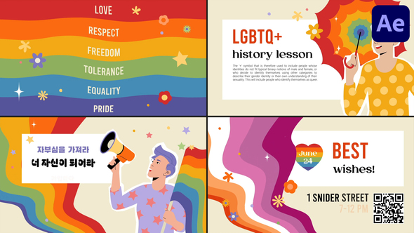 VideoHive LGBTQ Typography for After Effects 50823488