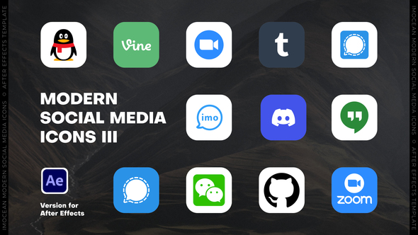 VideoHive Modern Social Media Icons III 50916122
