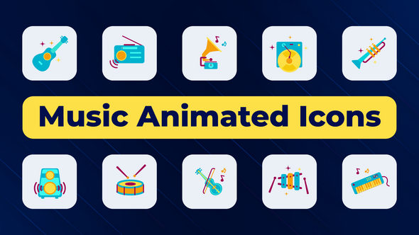 VideoHive Music Animated Icons 50895992