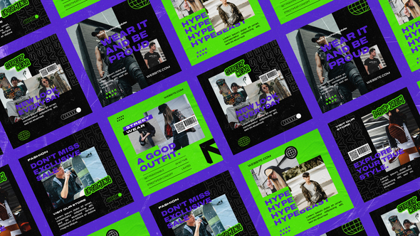 VideoHive Necron Hypebeast Instagram Posts 50927710