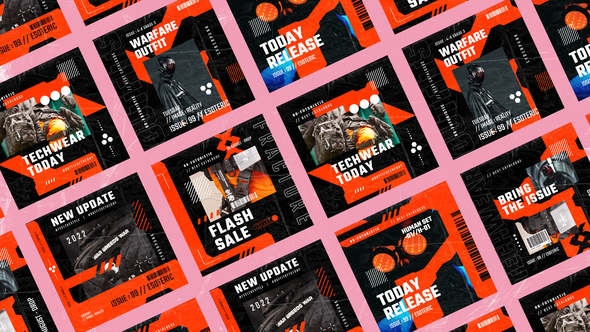 VideoHive Neontech Techwear Posts 50874217