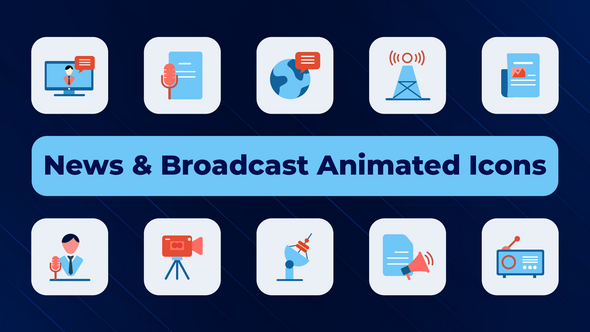 VideoHive News & Broadcast Animated Icons 50921242