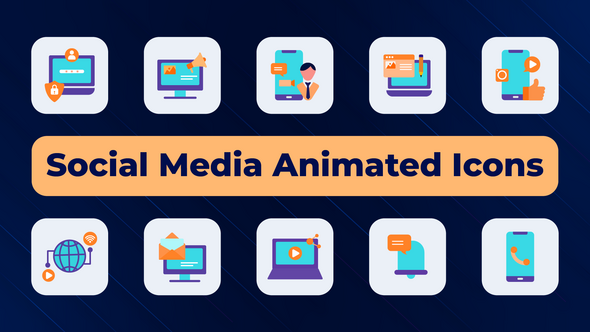 VideoHive Social Media Animated Icons 51002684
