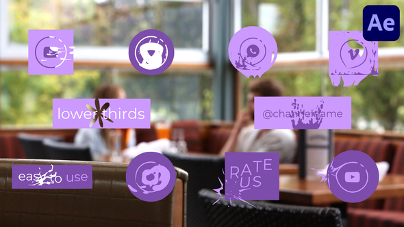 VideoHive Social Media Lower Thirds Hand-Drawn for After Effects 50948060