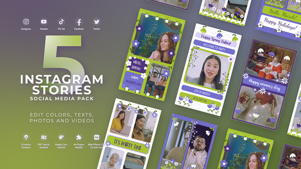 VideoHive Womens Day Instagram Vertical Lilac 50989684