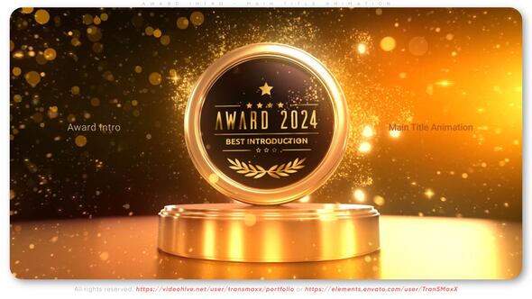 VideoHive Award Intro – Main Title Animation 51721754