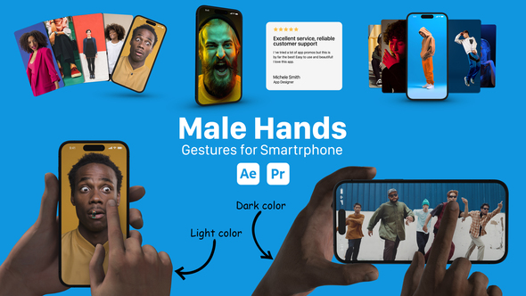 VideoHive Male Hand Gesture for Smartphones 51691929