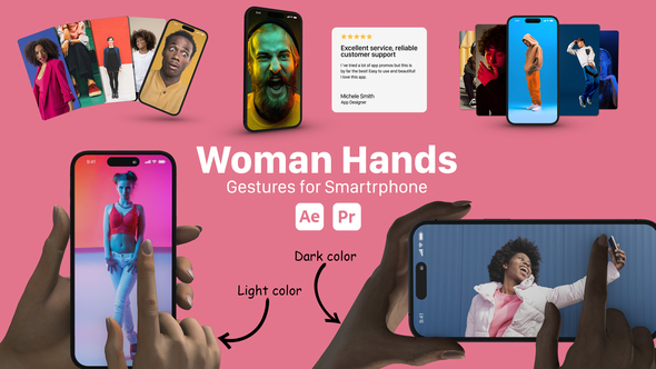 VideoHive Woman Hand Gestures for Smartphones 51625998