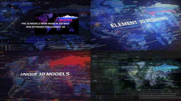 VideoHive 3D World Map For After Effects 52036617