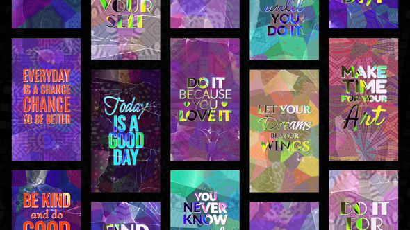 VideoHive Broken Kaleidoscope Posters 52066563