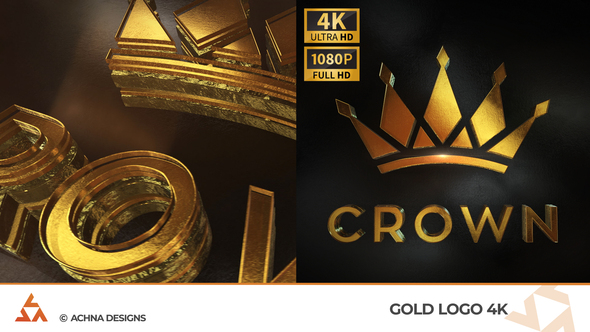 VideoHive Gold Logo 4K 50942195