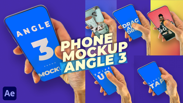 VideoHive Mobile Phone Mockup Pack – Angle 3 52031561
