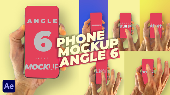 VideoHive Mobile Phone Mockup Pack – Angle 6 52031675