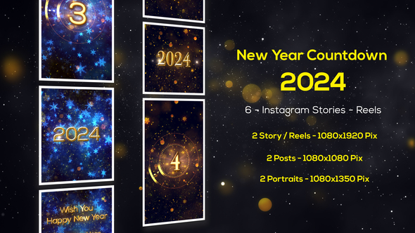 VideoHive New Year Countdown 2024 – Instagram Stories 49665276