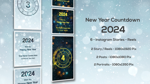 VideoHive New Year Countdown 2024 – Instagram Stories 49704213