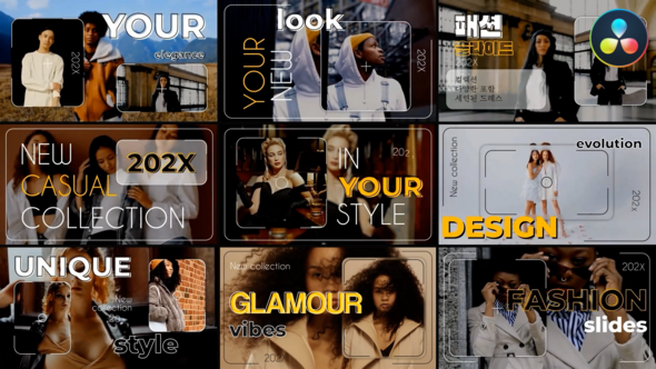 VideoHive Stylish Frame Slideshow for DaVinci Resolve 48267563