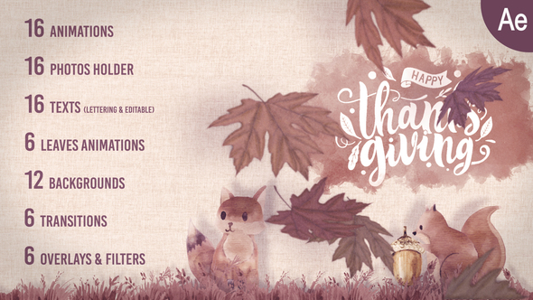 VideoHive Thanksgiving Kit 48939657