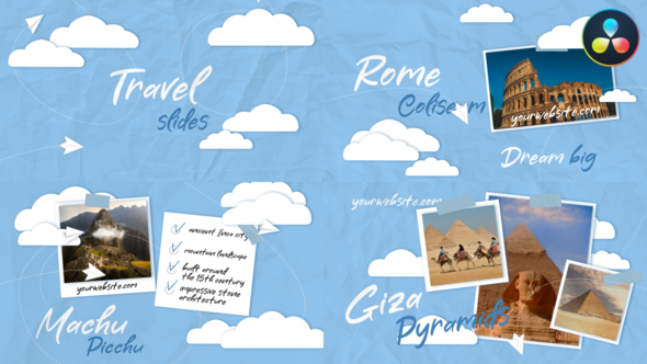 VideoHive Travel Slides for DaVinci Resolve 48397004