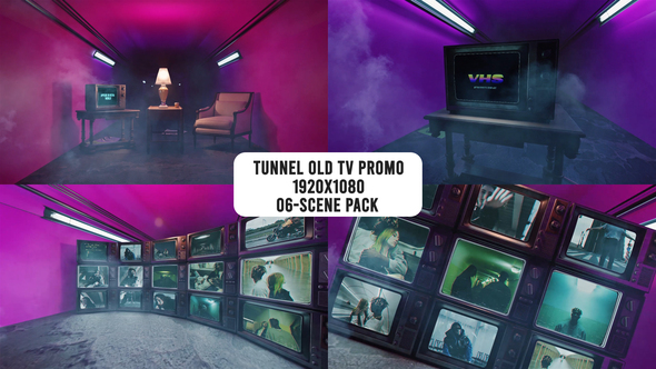 VideoHive Tunnel Old Tv Promo 51920248