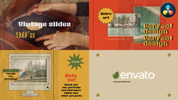VideoHive Vintage Retro Slides | DaVinci Resolve 49870130